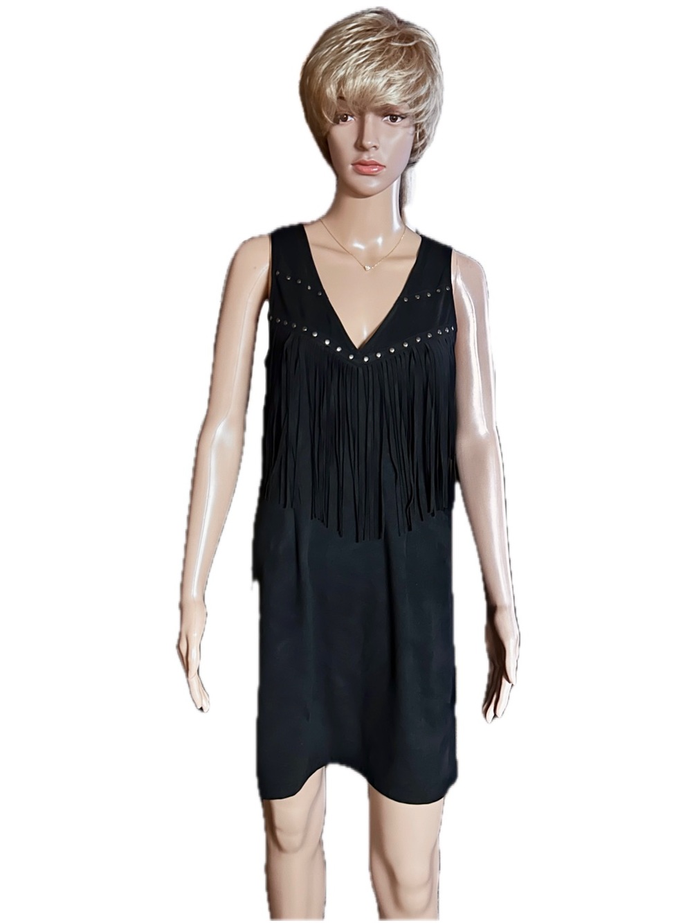 Idyllwind by Miranda Lambert ~ Small ~ Western ~ Black W/ Fringe ~ Suede Dress